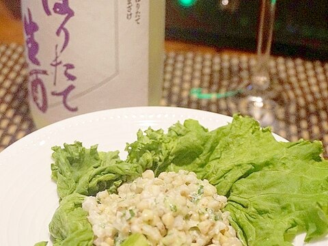 話題の食材で、蕎麦の実と胡瓜のヨーグルトサラダ